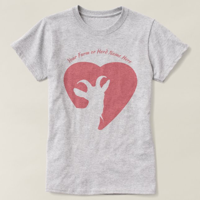 ZIEGEN | Silhouette des Ziegenherzes T-Shirt (Design vorne)
