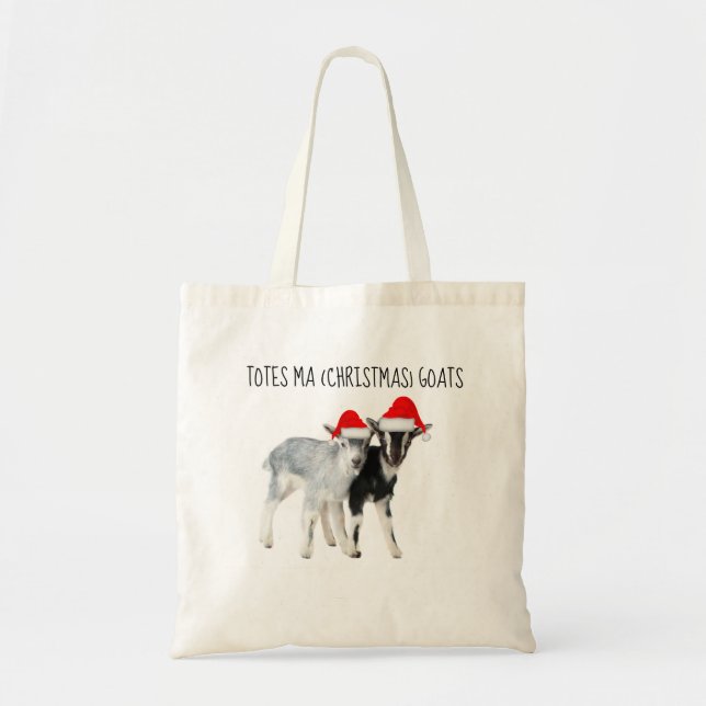 Ziegen Taschen-MAs (Weihnachten) Tragetasche (Vorne)