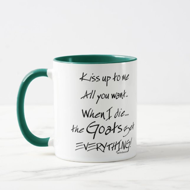 Ziegen-Tasse und Ziegen-Trinkbehälter Tasse (Links)