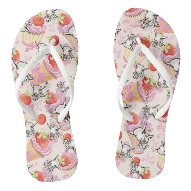 ZIEGEN und Süßigkeiten | von TotallyGoatally™ Flip Flops (Fußbett)