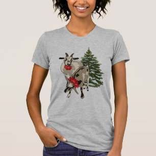 Ziegen und Weihnachtsbaum Sleepshirt Shirt Dress