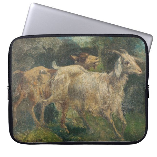 Ziegen (von Vincenzo Caprile) Laptopschutzhülle (Vorderseite)