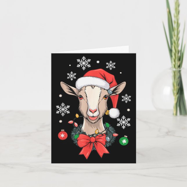 Ziegen Weihnachten  Karte (Vorderseite)