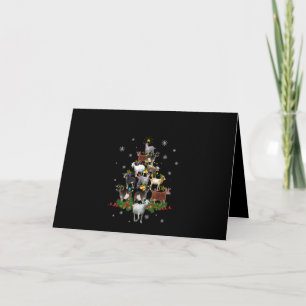 Ziegen-Weihnachtsbaum-Schnee-Ziege-Weihnachten Karte
