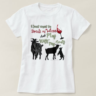 ZIEGEN | Wein trinken und mit Ziegen spielen Gewol T-Shirt