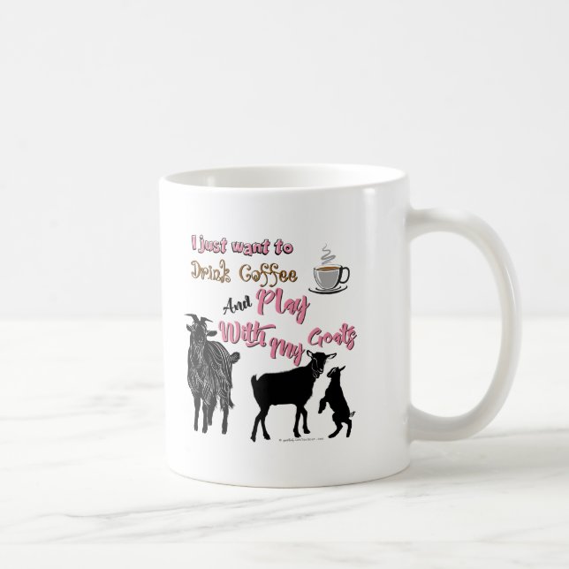 ZIEGEN | Woll zum Kaffee trinken & mit Ziegen spie Kaffeetasse (Rechts)