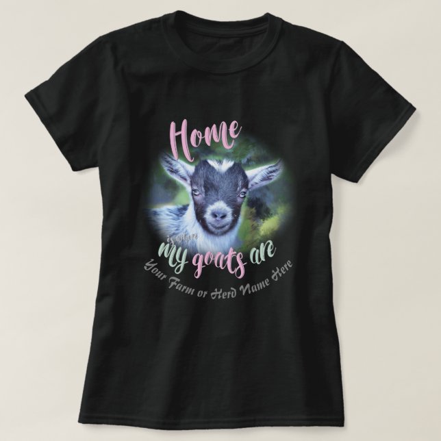 ZIEGEN | Zuhause der Pygmäen-Ziege ist, wo meine Z T-Shirt (Design vorne)