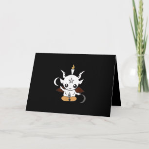 Ziegenbaphomet Halloween-Geschenk Feiertagskarte