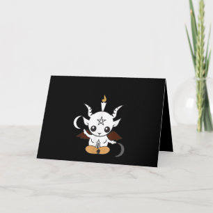 Ziegenbaphomet Halloween-Geschenk Karte
