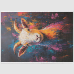 Ziegenbau Pop Art Oil Painting Style Decoupage Seidenpapier