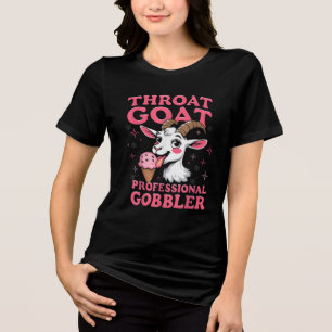 Ziegenbock Profigluckerer Lustiger Erwachsenenhumo Tri-Blend Shirt