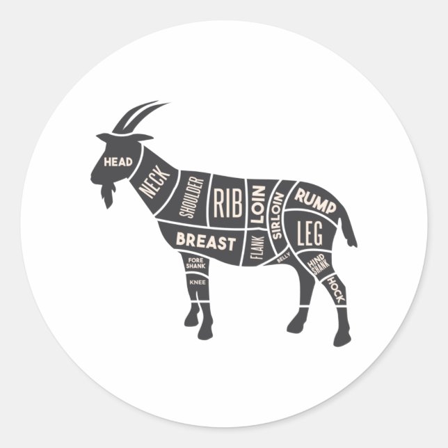 Ziegenbutter Runder Aufkleber (Vorderseite)