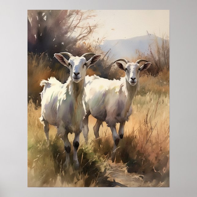 Ziegenfarm Animal Art Print Poster (Vorne)