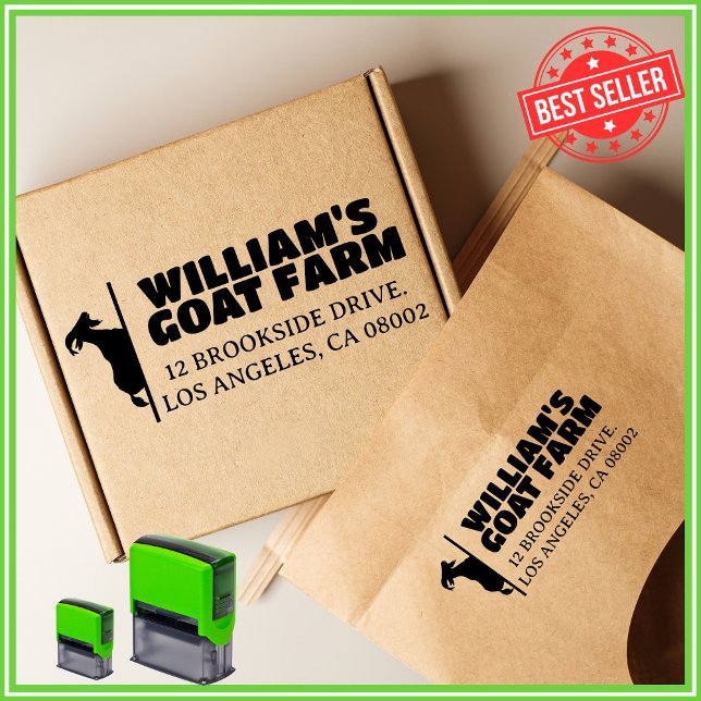 Ziegenfarm Business Einzigartige Niedliche Rücksen Permastempel (Von Creator hochgeladen)