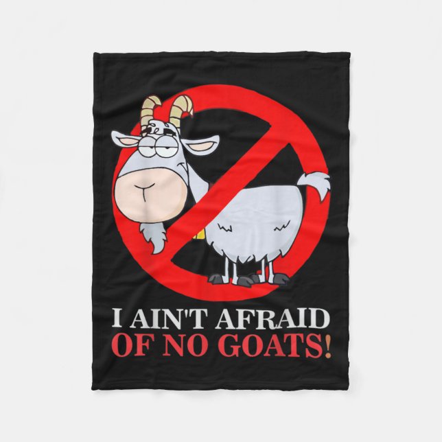 Ziegenfick I Aint Afraid No Goat Baseball - Bla Fleecedecke (Vorderseite)