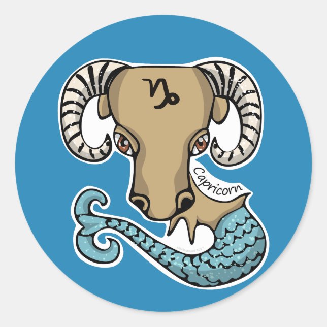Ziegenfisch-Rundsticker Runder Aufkleber (Vorderseite)