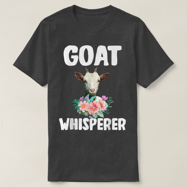 Ziegenflüster Niedliche Ziege Blumenfarm Blume Bau T-Shirt (Design vorne)