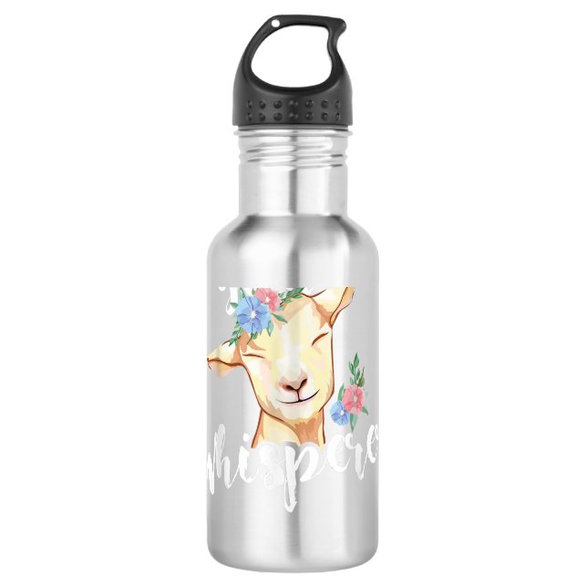 Ziegenflüster - Ziege Edelstahlflasche (Vorderseite)
