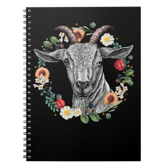 Ziegenhaltung Blume Naturfarm Notizblock (Vorderseite)