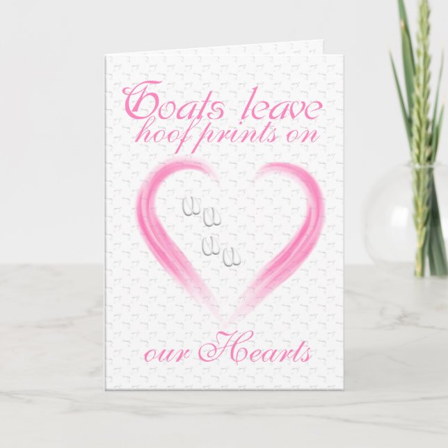Ziegenhaube Print Valentine Card Feiertagskarte (Vorderseite)