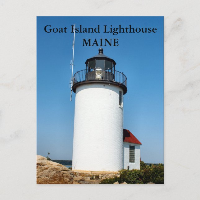Ziegeninsel Leuchtturm, Maine Postcard Postkarte (Vorderseite)