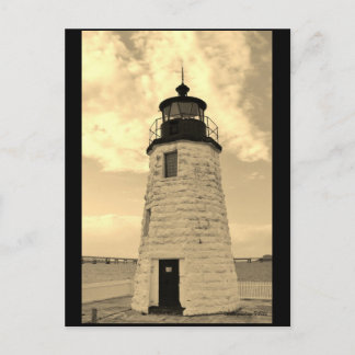 Ziegeninsel Leuchtturm Postkarte Newport, RI
