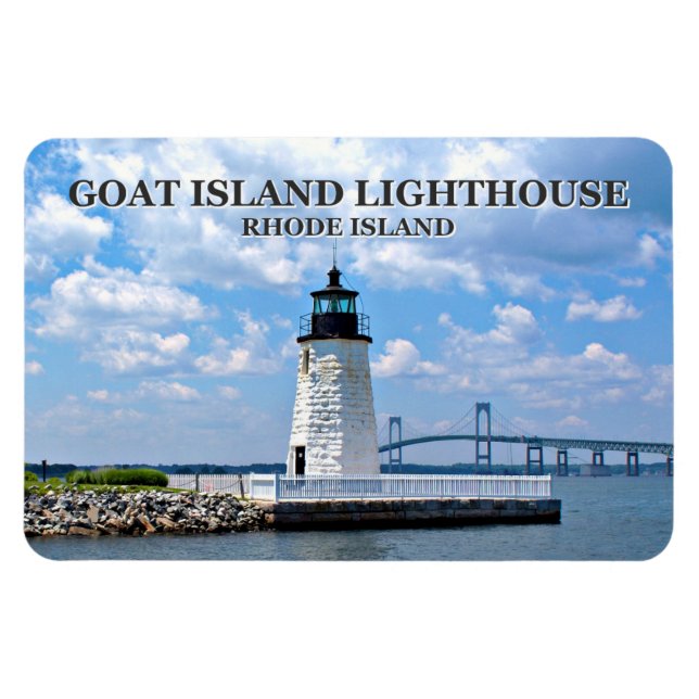 Ziegeninsel Leuchtturm, Rhode Island Flexi Magnet (Horizontal)