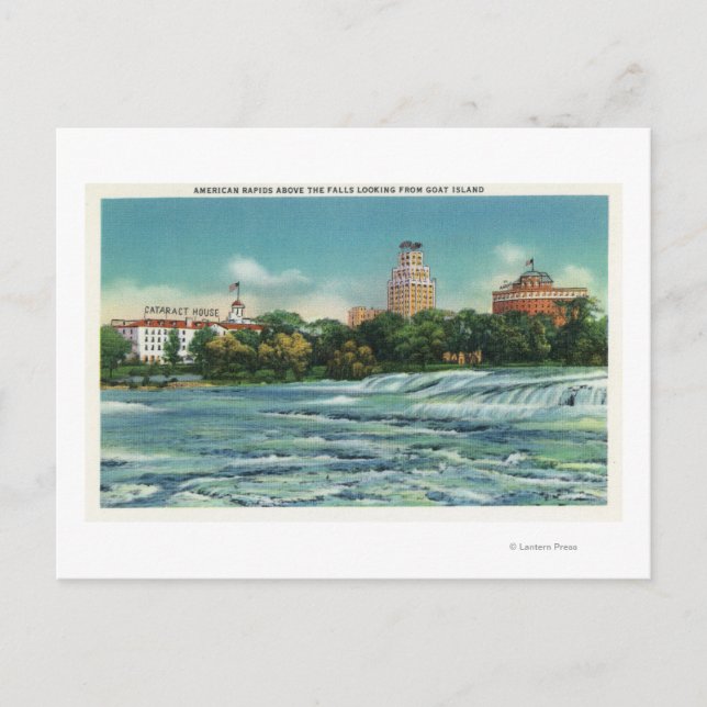 Ziegeninselansicht Amerikanische Rapids Postkarte (Vorderseite)