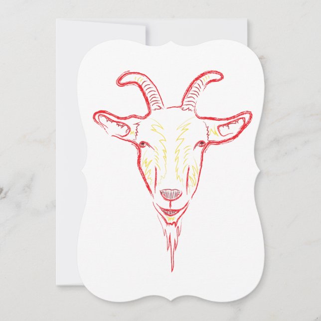 Ziegenkatze Einladung (Vorderseite)