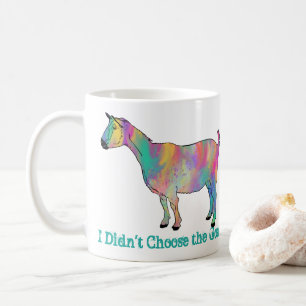 Ziegenleben Farbspritzer Lustige Ziege Tier Kunst Kaffeetasse