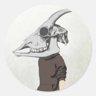 Ziegenleder Runder Aufkleber