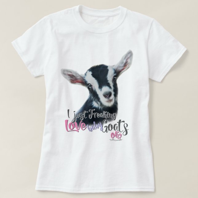 ZIEGENLIEBE | Ich friere einfach LIEBE Babyziegen  T-Shirt (Design vorne)