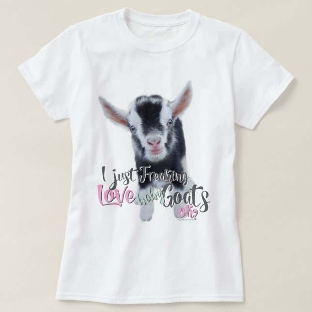 ZIEGENLIEBE | Ich friere einfach LIEBE Babyziegen  T-Shirt (Design vorne)