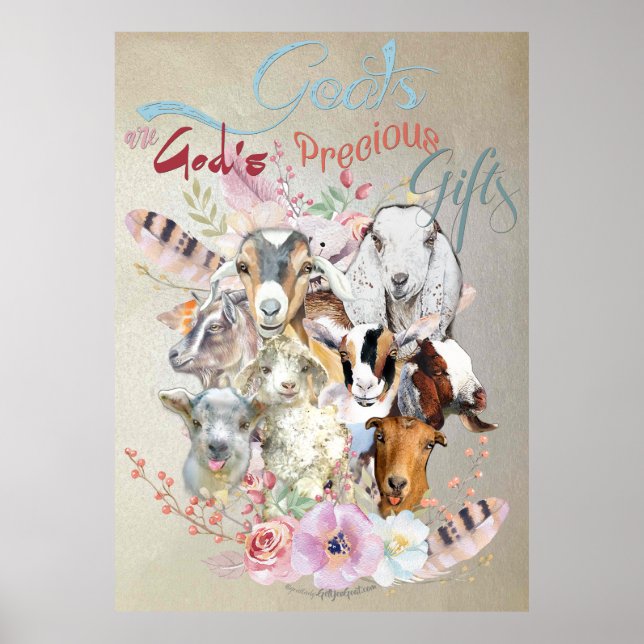 Ziegenmalerei | Goods Wertvolle Geschenke GetYerGo Poster (Vorne)