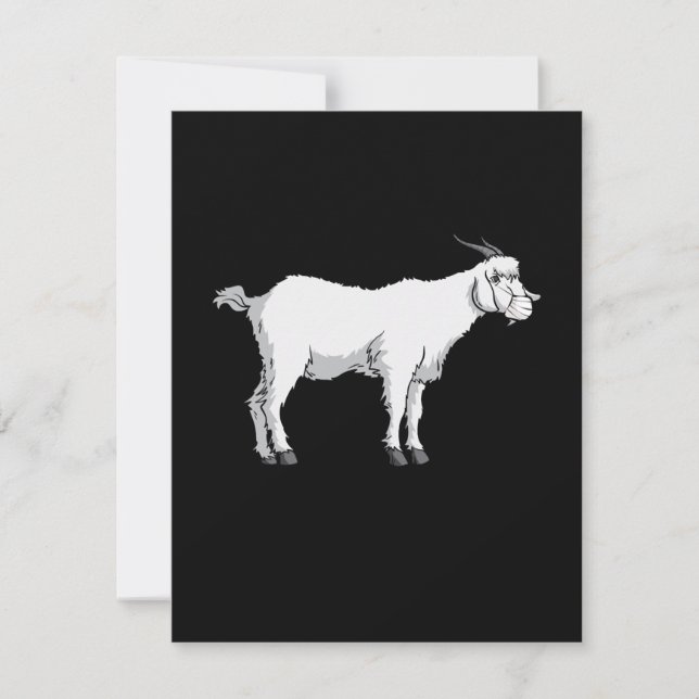 Ziegenmaske Einladung (Vorderseite)