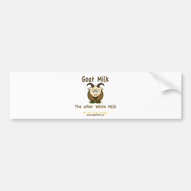 Ziegenmilch, die andere weiße Milch Producst Autoaufkleber (Vorne)