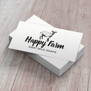 Ziegenmilch Seife Happy Farm Animal Handmade Visitenkarte