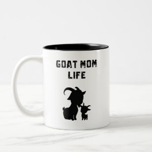 Ziegenmutter Leben Mama Bauernhof Tierliebhaber De Zweifarbige Tasse
