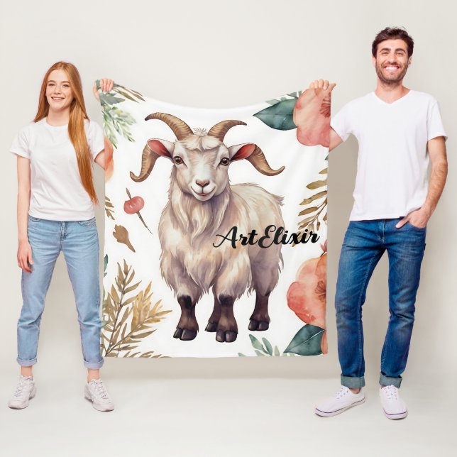 Ziegenprint Vintag Fleecedecke (Beispiel)