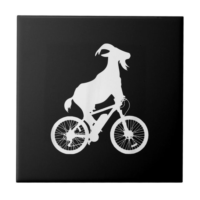 Ziegenradfahrer Funny Goat Lover Graphic Fliese (Vorderseite)