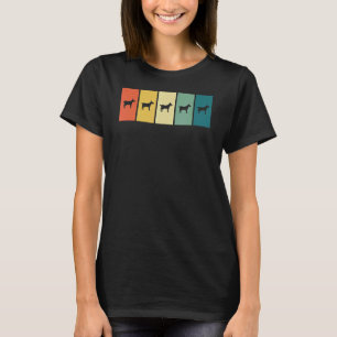 Ziegenretro Sonnenuntergang Bauer Landwirtschaft T-Shirt