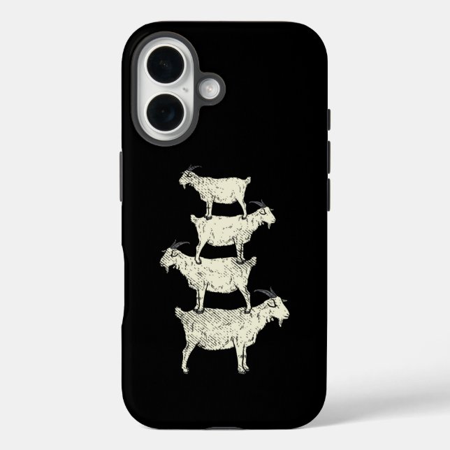 Ziegenrückro iPhone 16 Hülle (Rückseite)