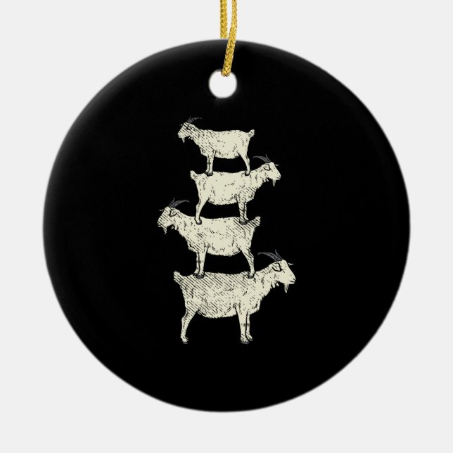 Ziegenrückro Keramik Ornament (Vorne)