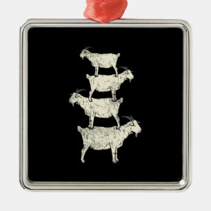 Ziegenrückro Ornament Aus Metall