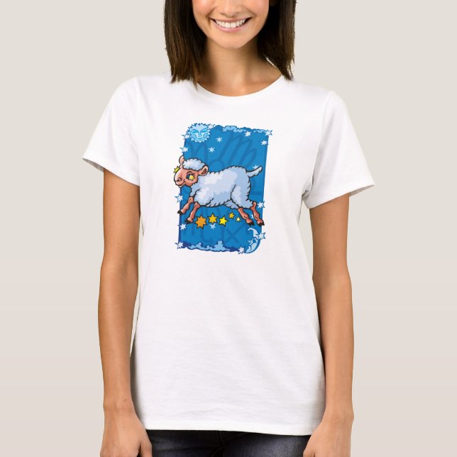 Ziegenschafe, die in den Sternen springen T-Shirt (Vorderseite)