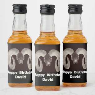 Ziegenschäume und Personalisierte Alkoholflaschenetikett