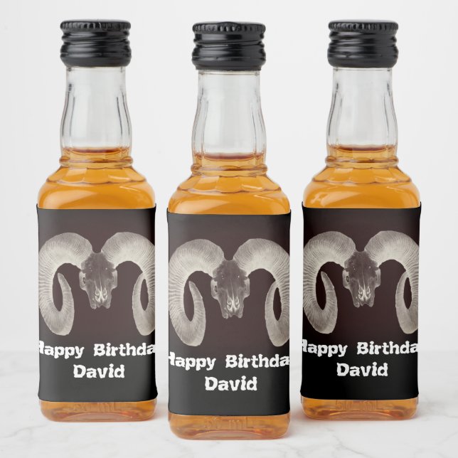 Ziegenschäume und Personalisierte Alkoholflaschenetikett (Flaschen)