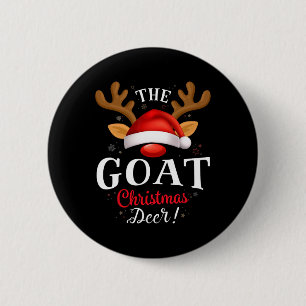 Ziegenweihweihnachtsferd Pjs Xmas Familie Matching Button