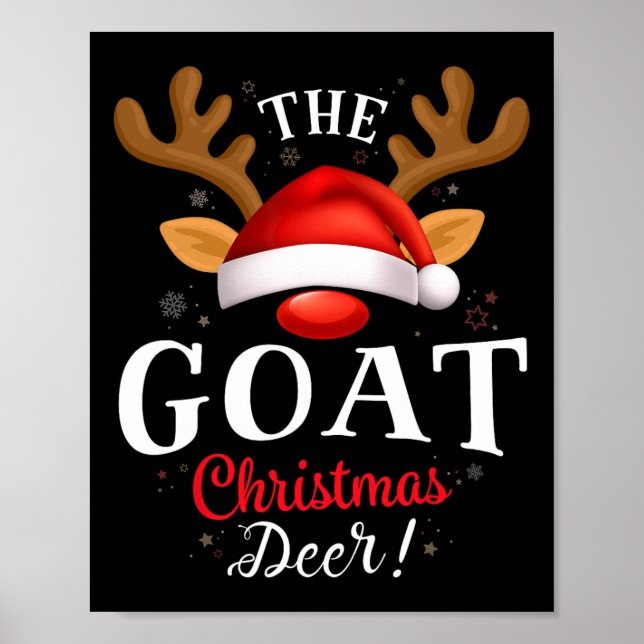 Ziegenweihweihnachtsferd Pjs Xmas Familie Matching Poster (Vorne)
