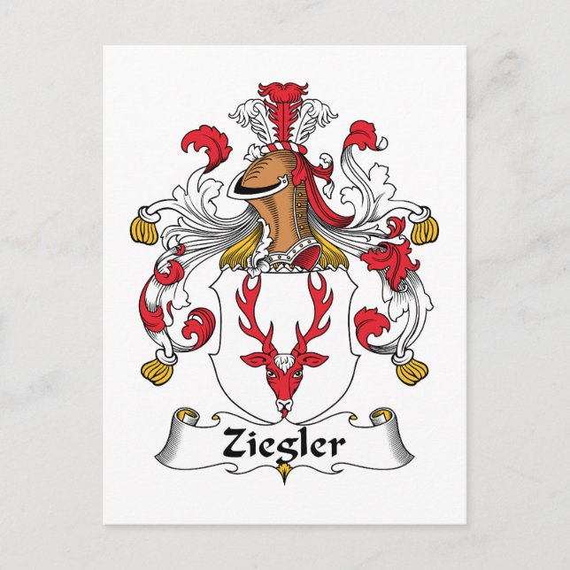 Ziegler Familienwappen Postkarte (Vorderseite)
